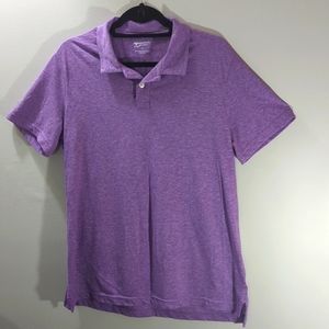 Men's Arizona Purple 3 Button Polo Shirt, Size L